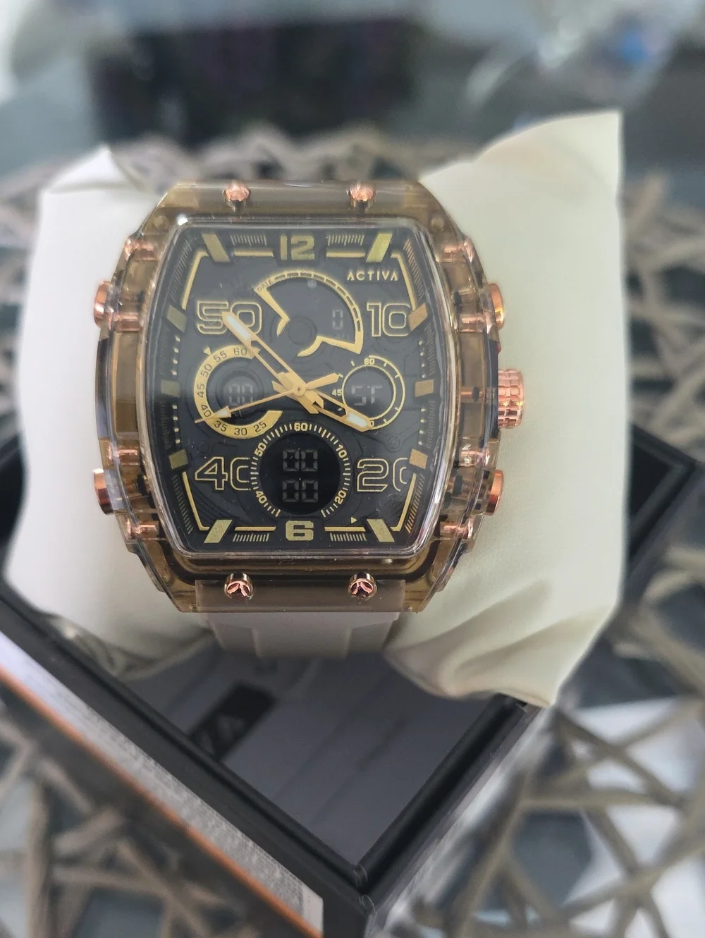 285. Activa X Invicta Digital Essentials Men's Watch - 45mm. Apricot (ACW8109-00